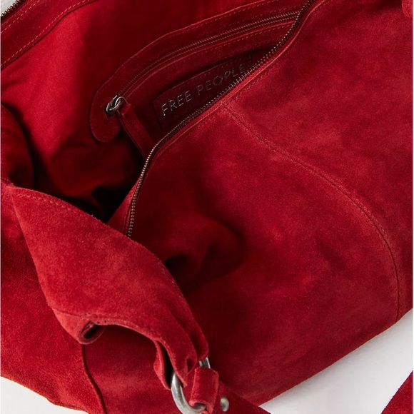 Free People Red Suede Roma Hobo Bag - Picture 5 of 9